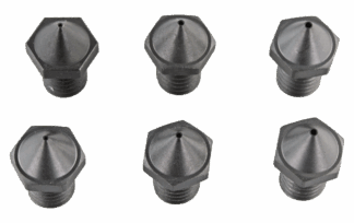 Flashforge Creator 3 Pro / Creator 4 Hardened Nozzle Set - 0.4/0.6/0.8 mm - 6-pack