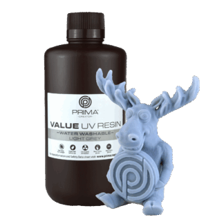 PrimaCreator Value Water Washable UV Resin - 1000 ml - Light Grey