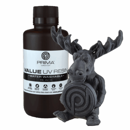 PrimaCreator Value Water Washable UV Resin - 500 ml - Black