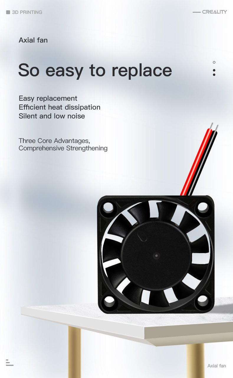 CREALITY 3D 4010 DC 24V 0.1A Silent Brushless Axial Cooling Fan Oil Bearing