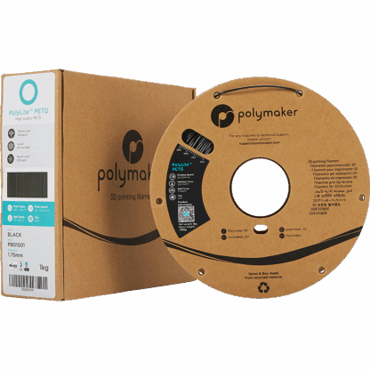 Polymaker PolyLite PETG - 1.75mm - 1 kg - Sort - Bilde 3