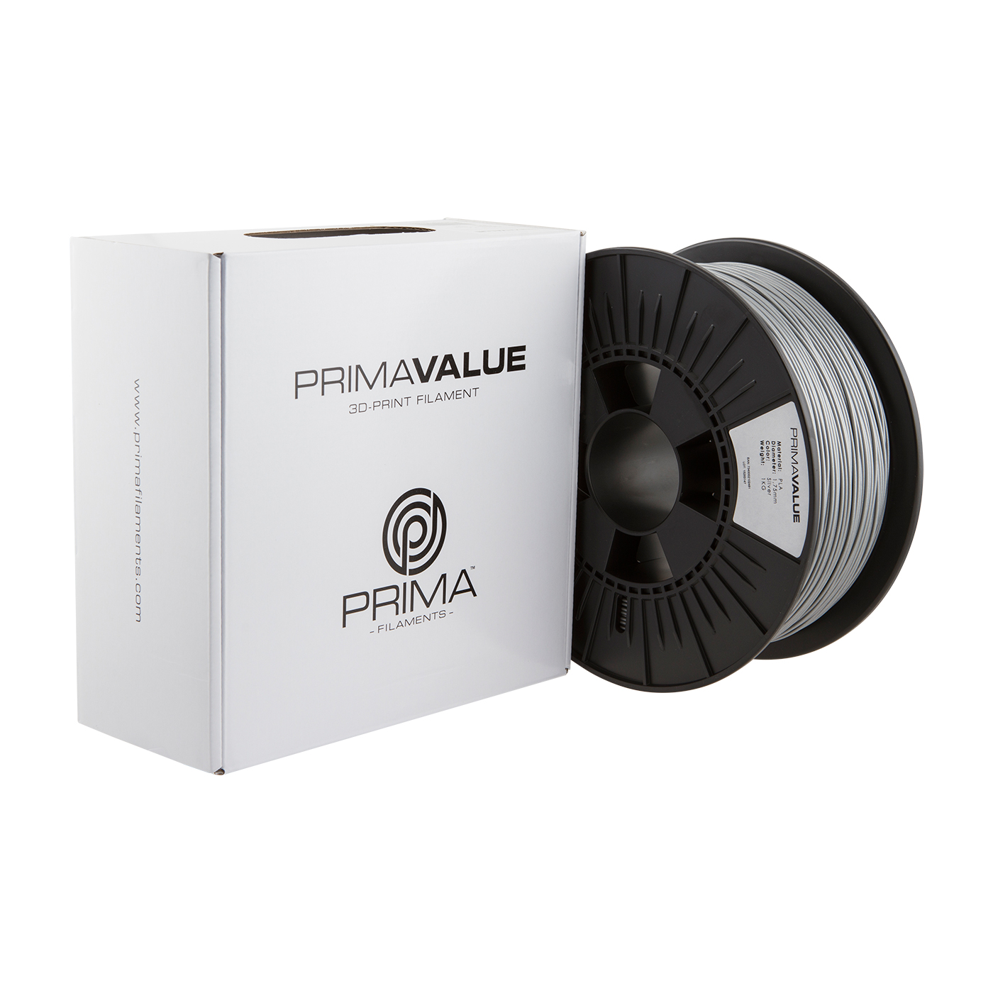 PrimaValue PLA - 1.75mm - 1 kg - Sølv