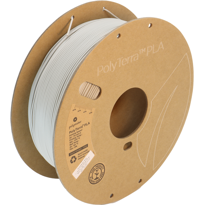 Polymaker Polyterra PLA - 1.75mm - 1Kg - Muted White