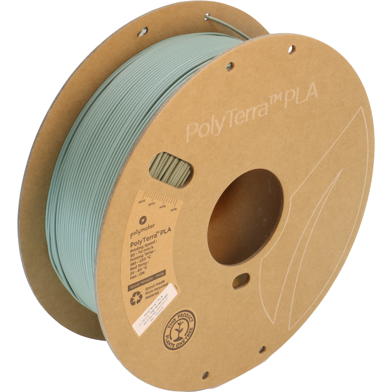 Polymaker Polyterra PLA - 1.75mm - 1Kg - Muted Green