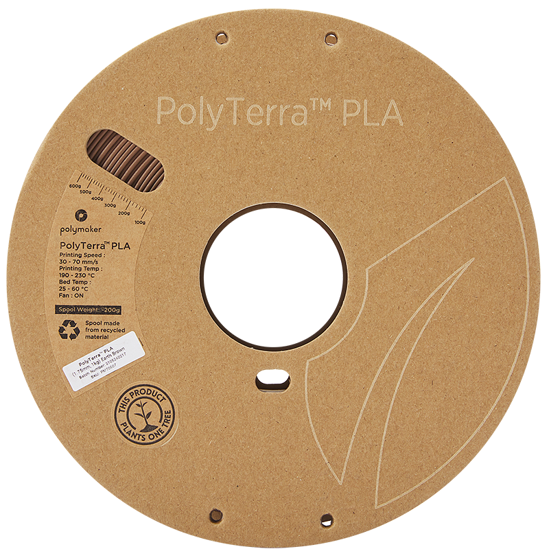 Polymaker Polyterra PLA - 1.75mm - 1Kg -  Earth Brown