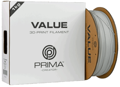 PrimaValue PLA+ - Lys Grå - 1 kg - Bilde 2